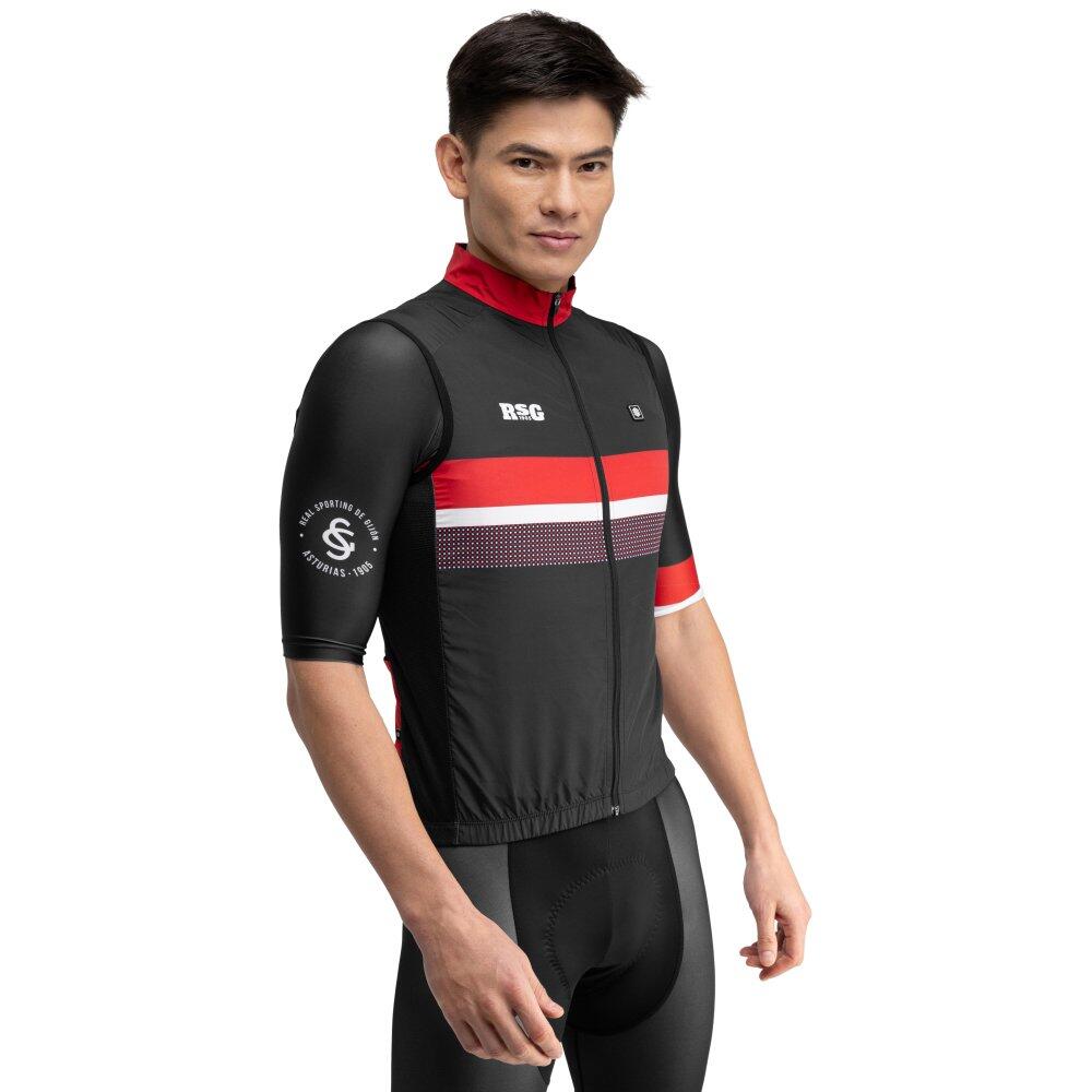 Men Cycling 's real sporting de gijón x siroko windproof vest SC V1 Capitán Bl
