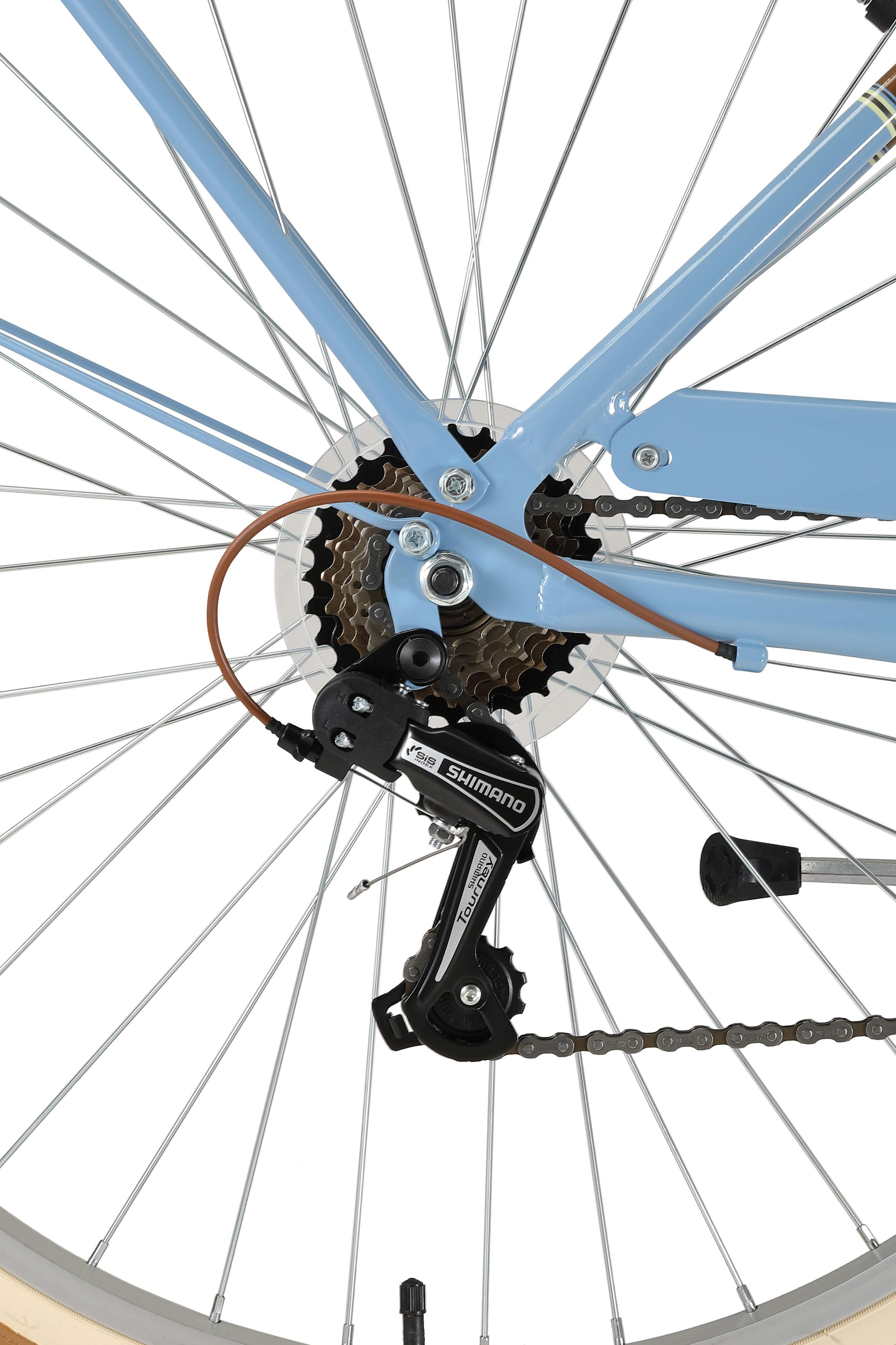 Bicicletta da città in alluminio 28", 7 velocità, retrò urbano 6/7