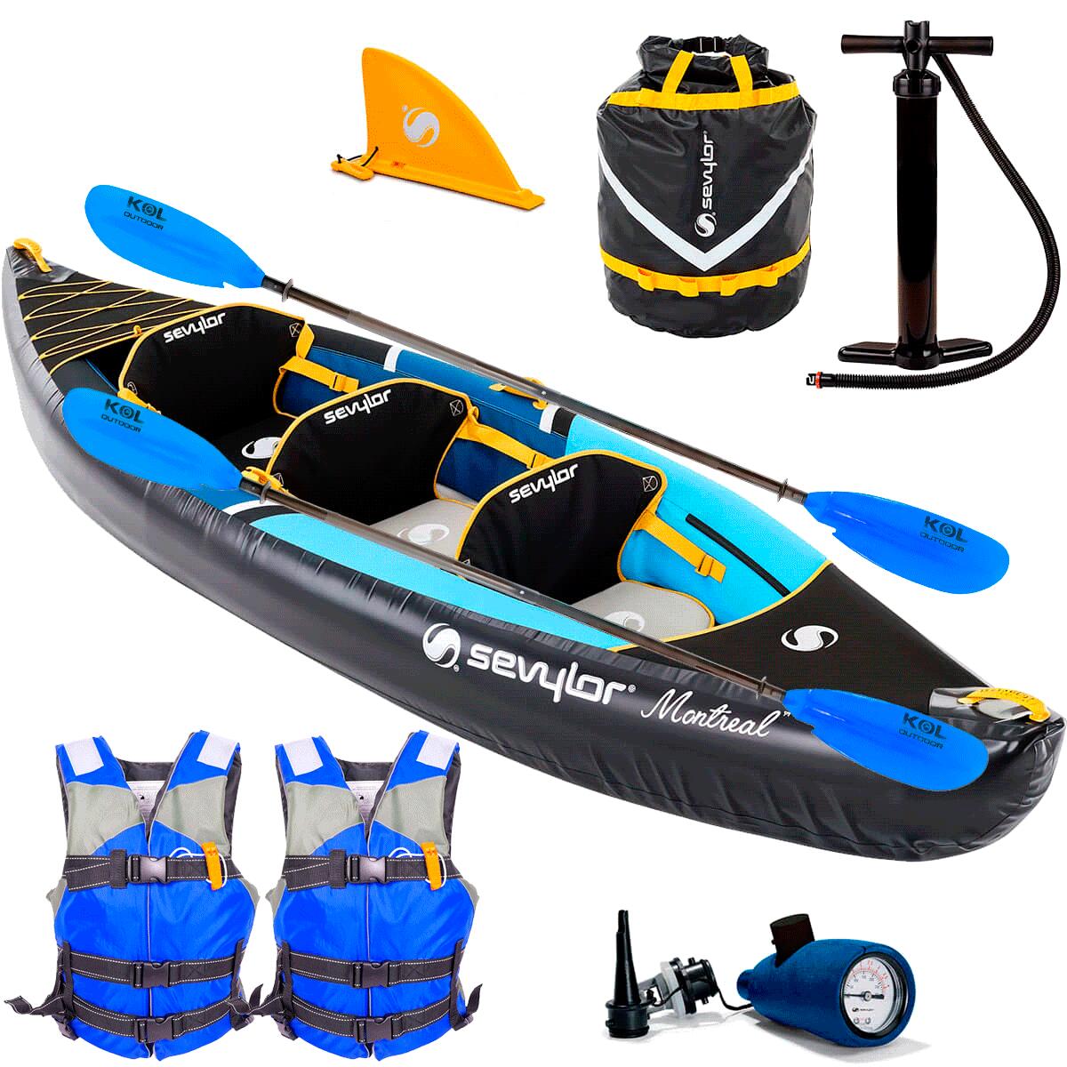 SEVYLOR Kayak Hinchable Sevylor Montreal suelo Drop Stitch Pack Completo