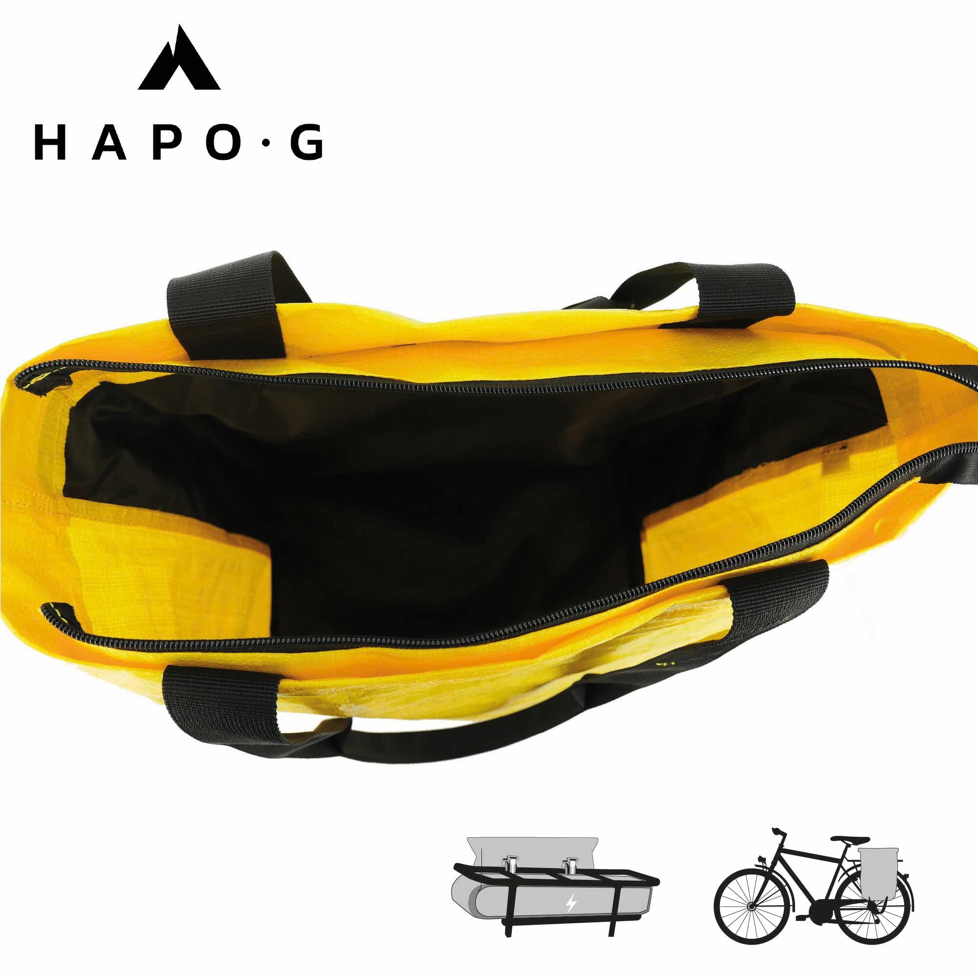 Achtertas Hapo-G - bevestiging op bagagedrager - gerecycled materiaal 5/7