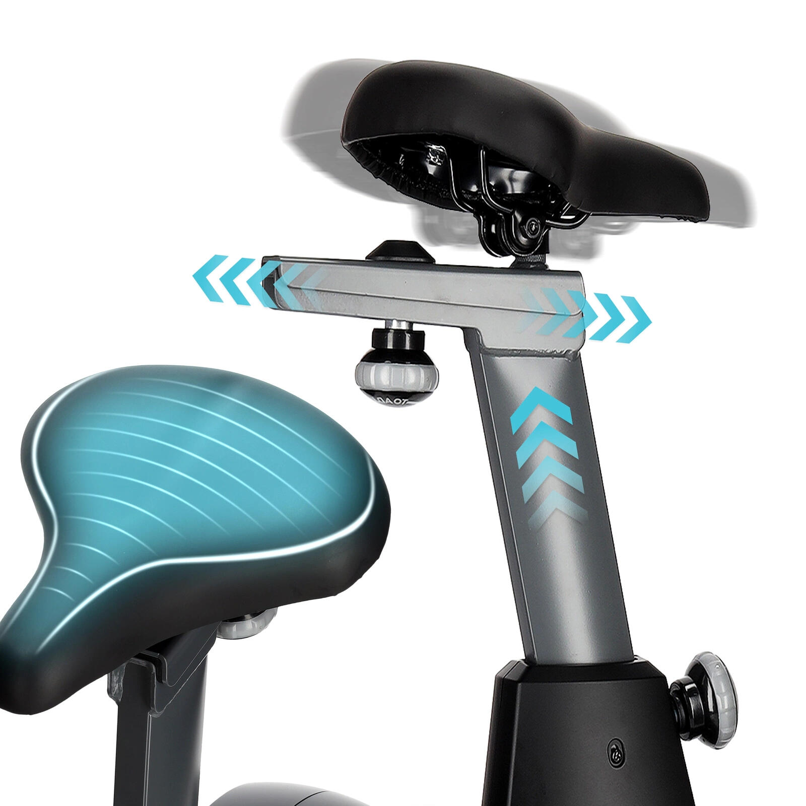 Heimtrainer Trainingsfahrrad PRO+ Fitnessbike Indoor schwarz-blau 4FIZJO 2/7