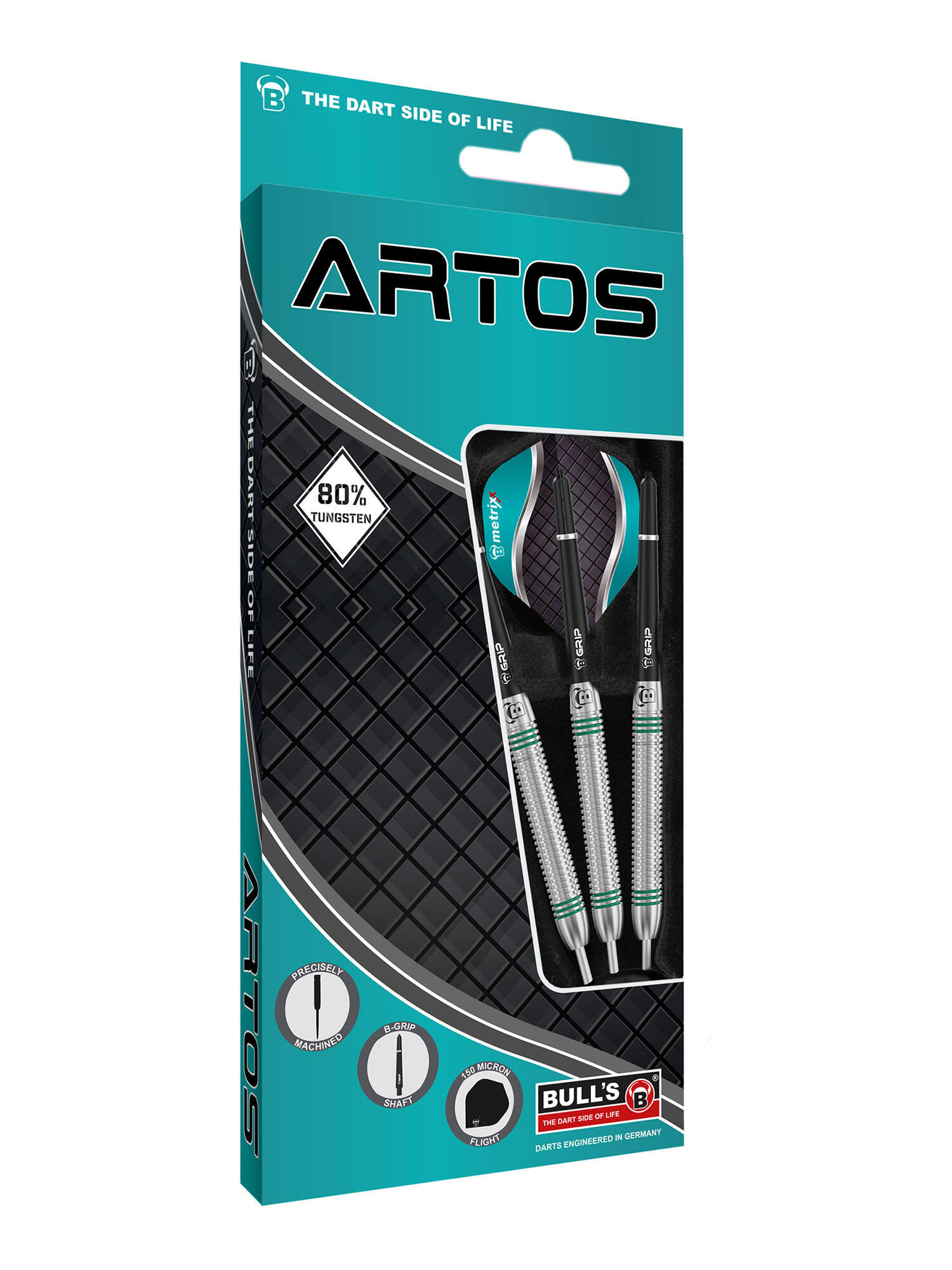 BULL'S Artos AR1 Steeldart, Mint 80% Tungsten 24g 3/3