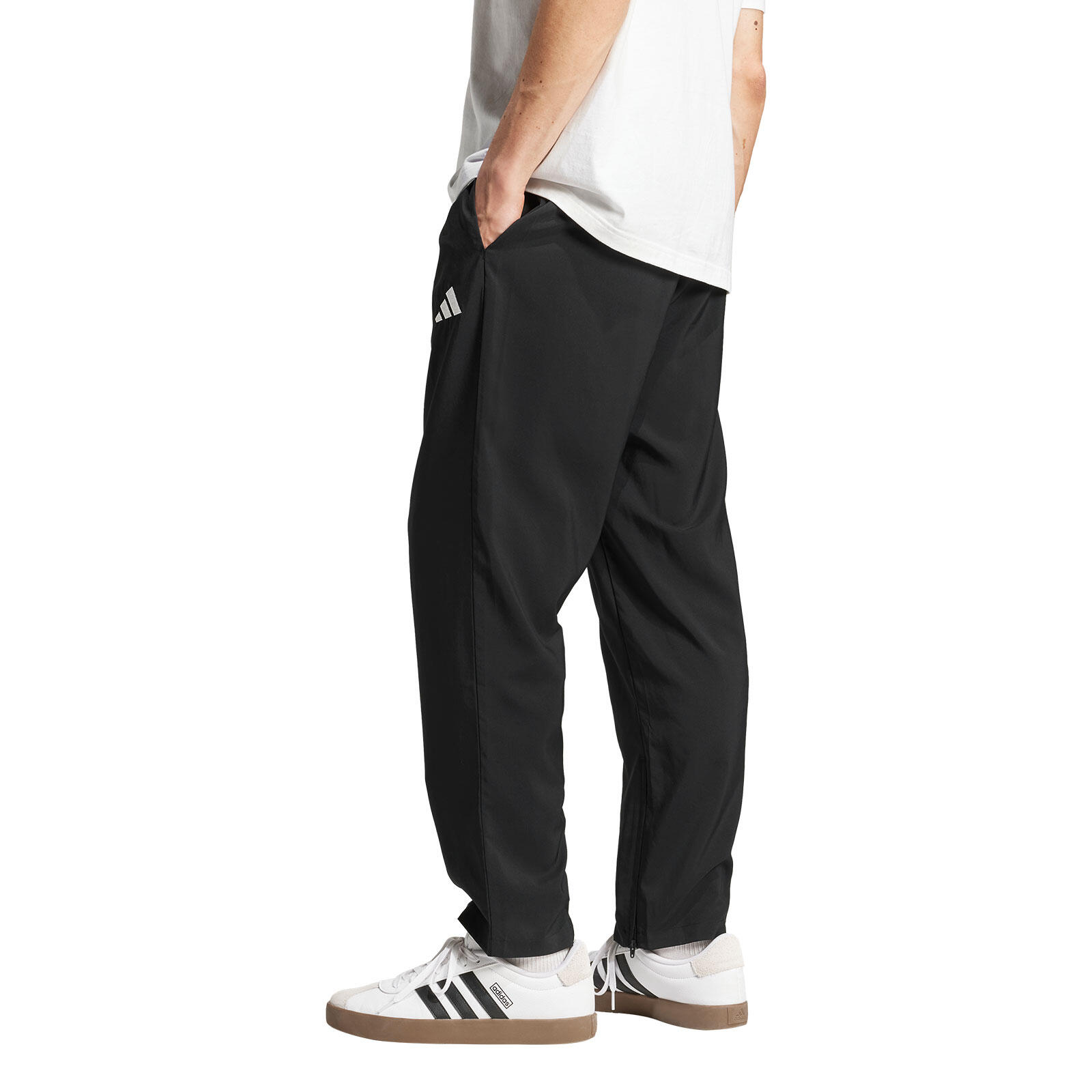 Pantalones de chándal con dobladillo abierto adidas Essentials Small Logo Stanfo 3/8