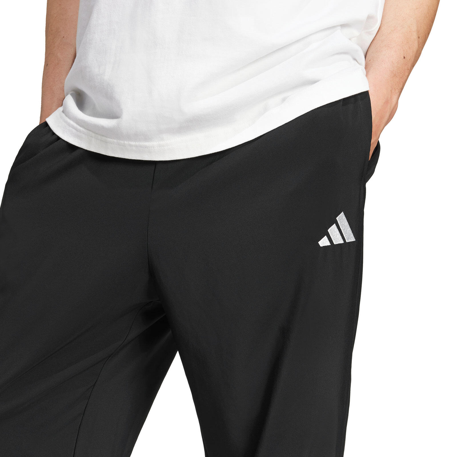 Pantalones de chándal con dobladillo abierto adidas Essentials Small Logo Stanfo 4/8