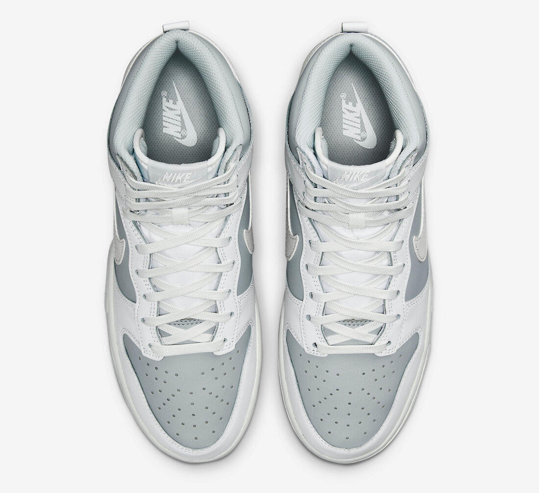 Chaussures  Dunk High Retro Grey White 4/6