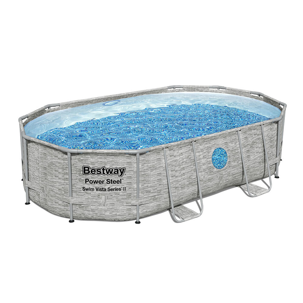 BESTWAY Piscina Power Steel SwimVista ovale 4,88 x 3,05 x 1,07 m Tritech