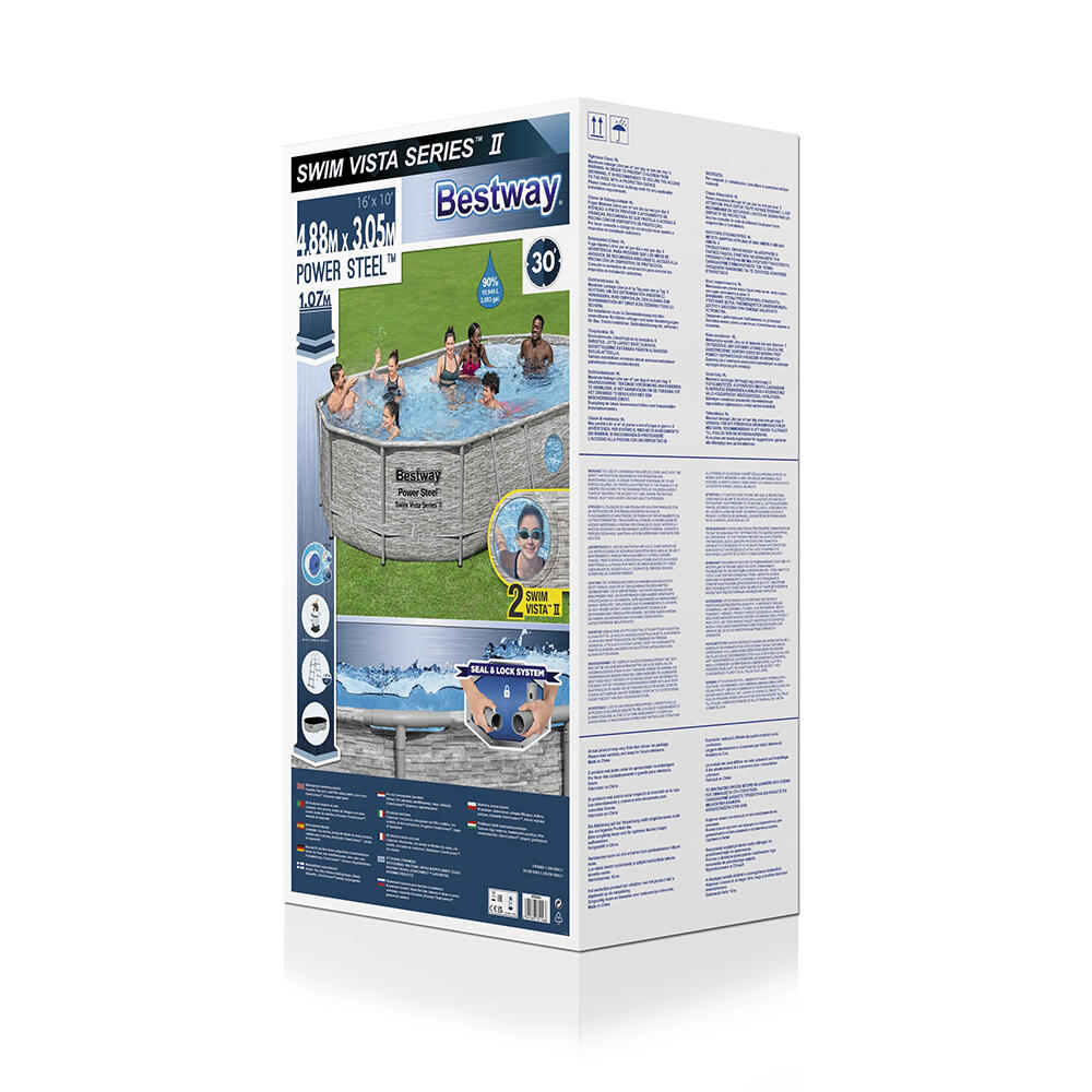 Bestway Power Steel Swim Vista Series II  Above Ground Pool Set 488x305x107 cm 4/7