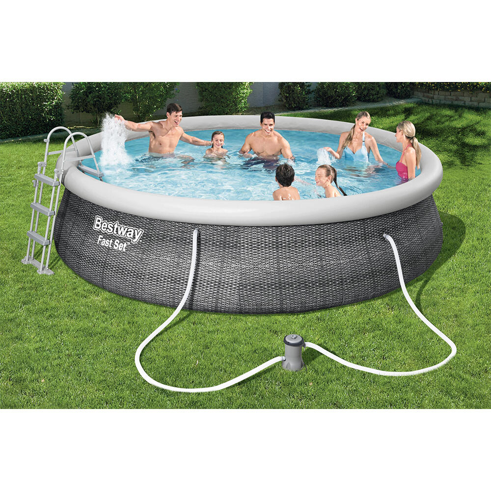 Bestway Fast Set Inflatable Pool Set Rou nd 4.57 m x 1.07 m 2/7