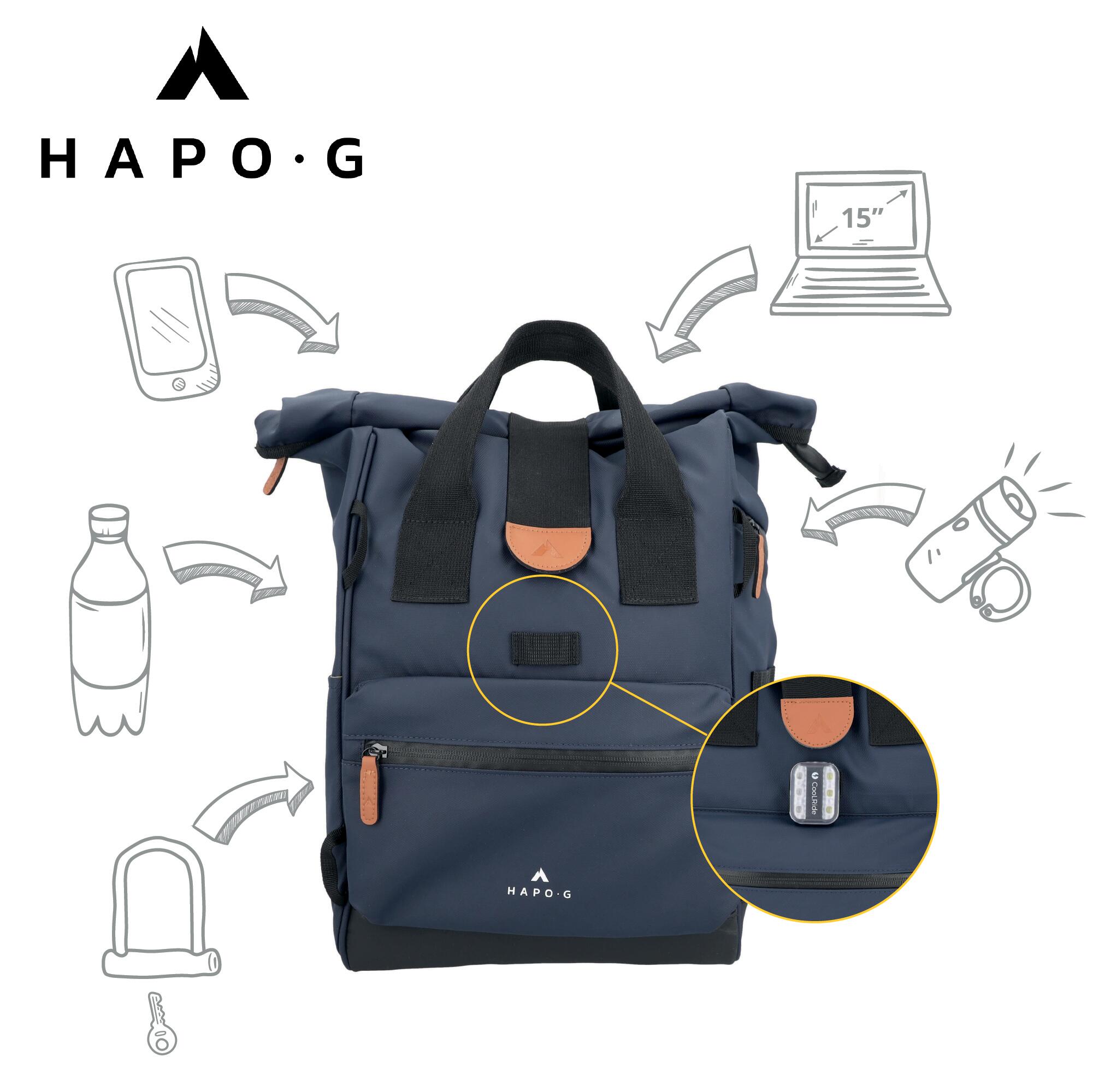Borsa posteriore impermeabile convertibile in zaino 22L BLU - HAPO-G 2/7