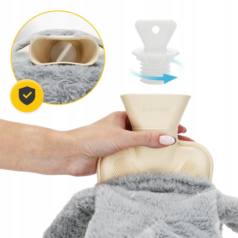 Sticlă cu apă caldă de pluș cu husă PINGUIN 0,75 litri