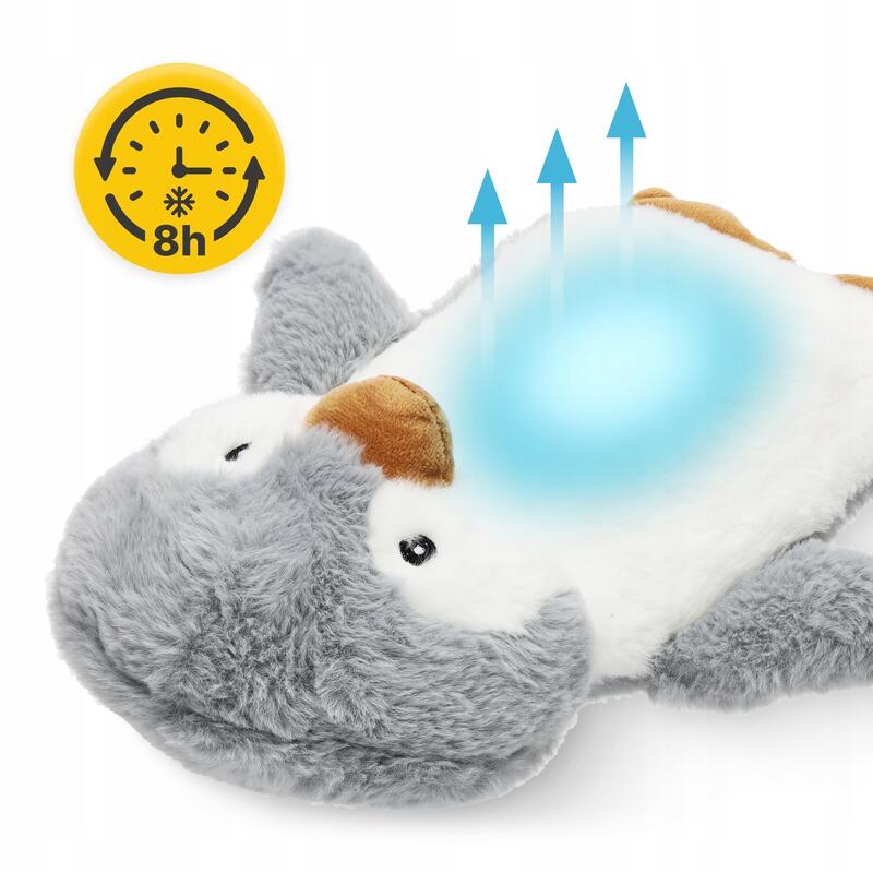 Sticlă cu apă caldă de pluș cu husă PINGUIN 0,75 litri