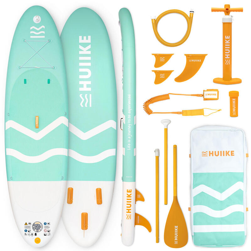 Huiike - Paddle Gonflable Adulte Accessoires Premium, Huiike, Vert, Haute Stabilité - Set De Stand Up Paddle - Vert - 305 Mm - Decathlon