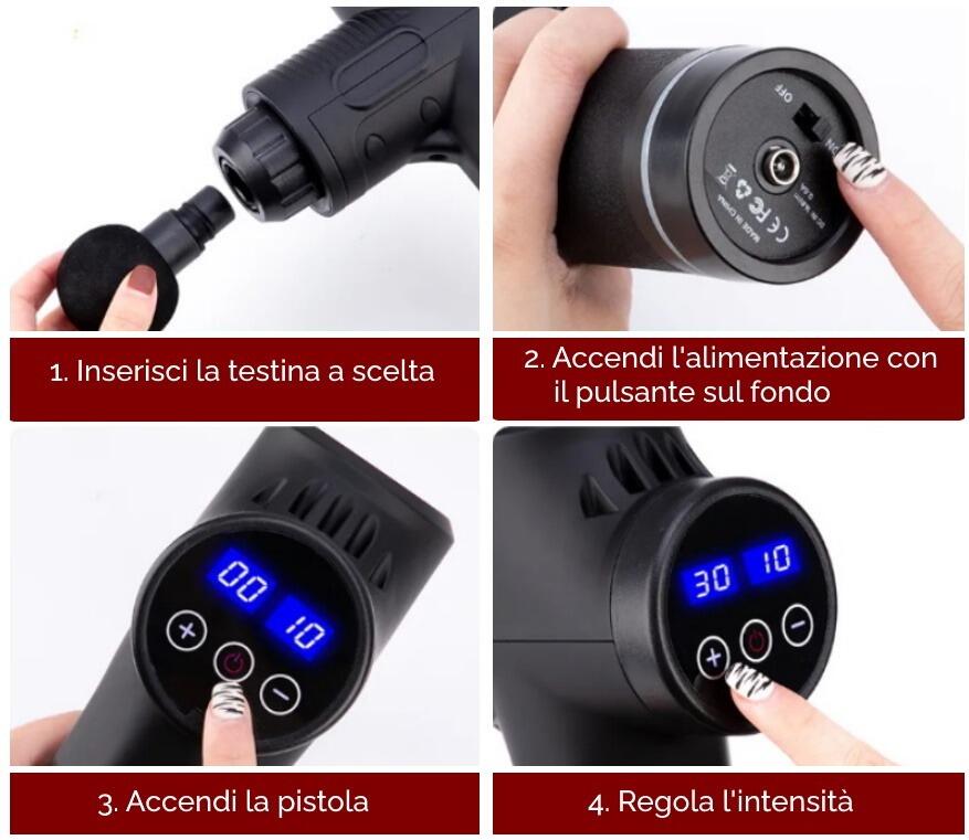Pistola massaggiante professionale a 30 velocita FF 6/7