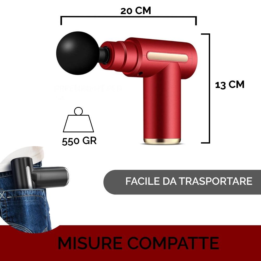 Professionelle Massagepistole 6 Geschwindigkeitsstufen 4 Massageköpfe FF 6/6