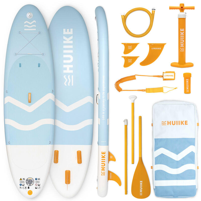 Huiike - Paddle Gonflable Adulte Accessoires Premium, Huiike, Bleu, Haute Stabilité - Set De Stand Up Paddle - Bleu - 305 Mm - Decathlon