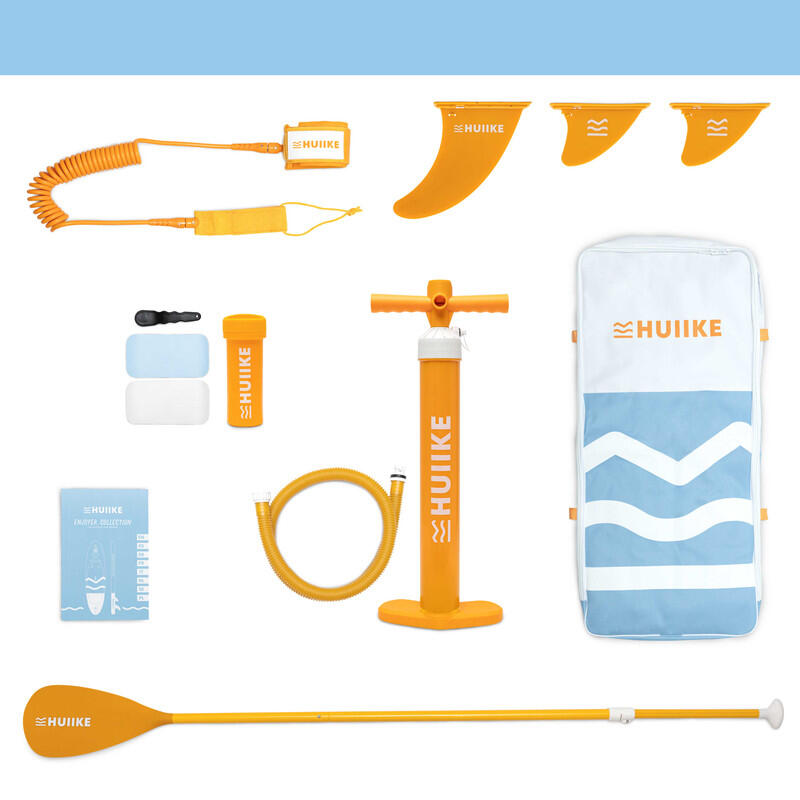 Opblaasbaar Supboard met Premium Accessoires, HUIIKE, Blauw, Hoge Stabiliteit 3/7