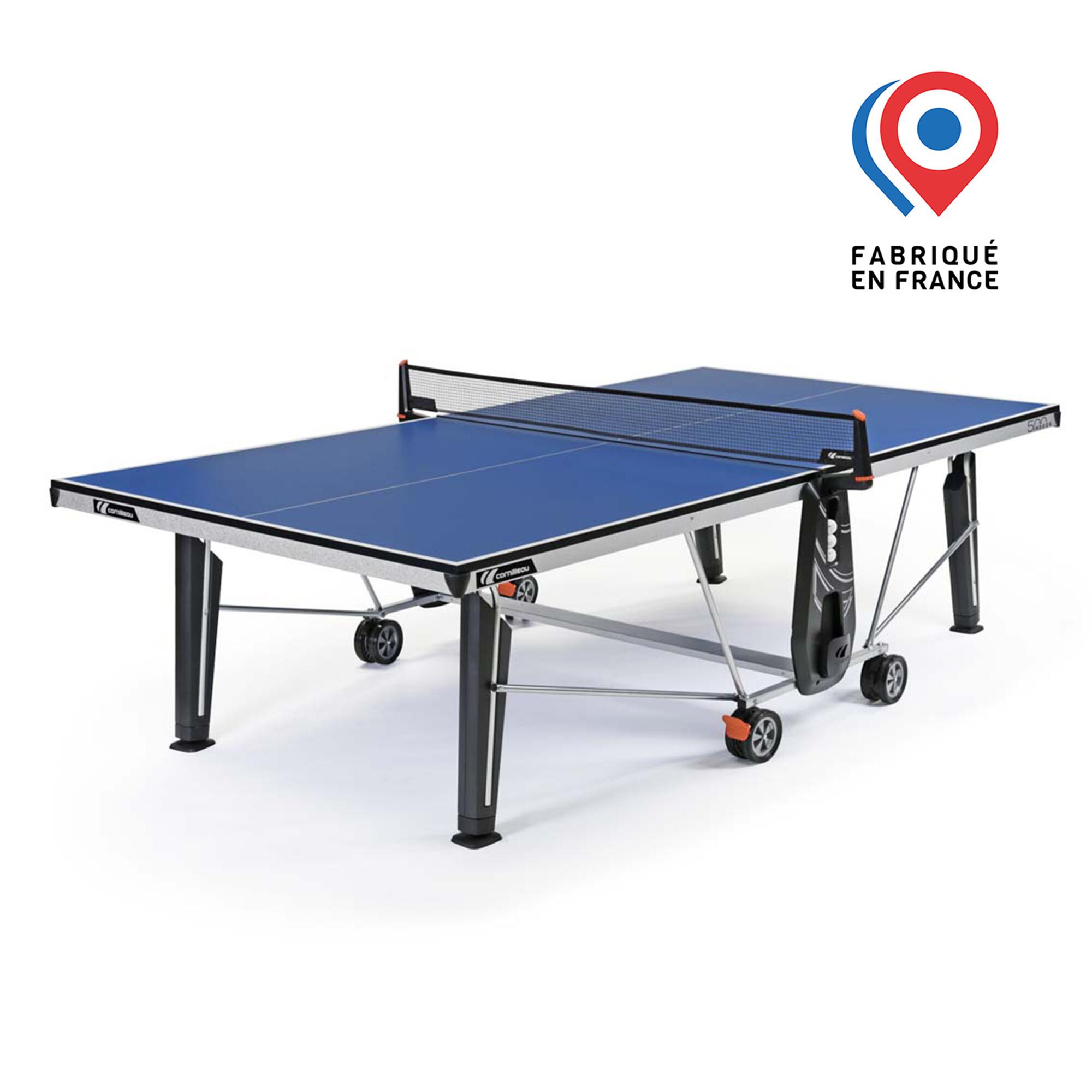 NEW 500 Indoor Table Tennis Table - Blue 1/8