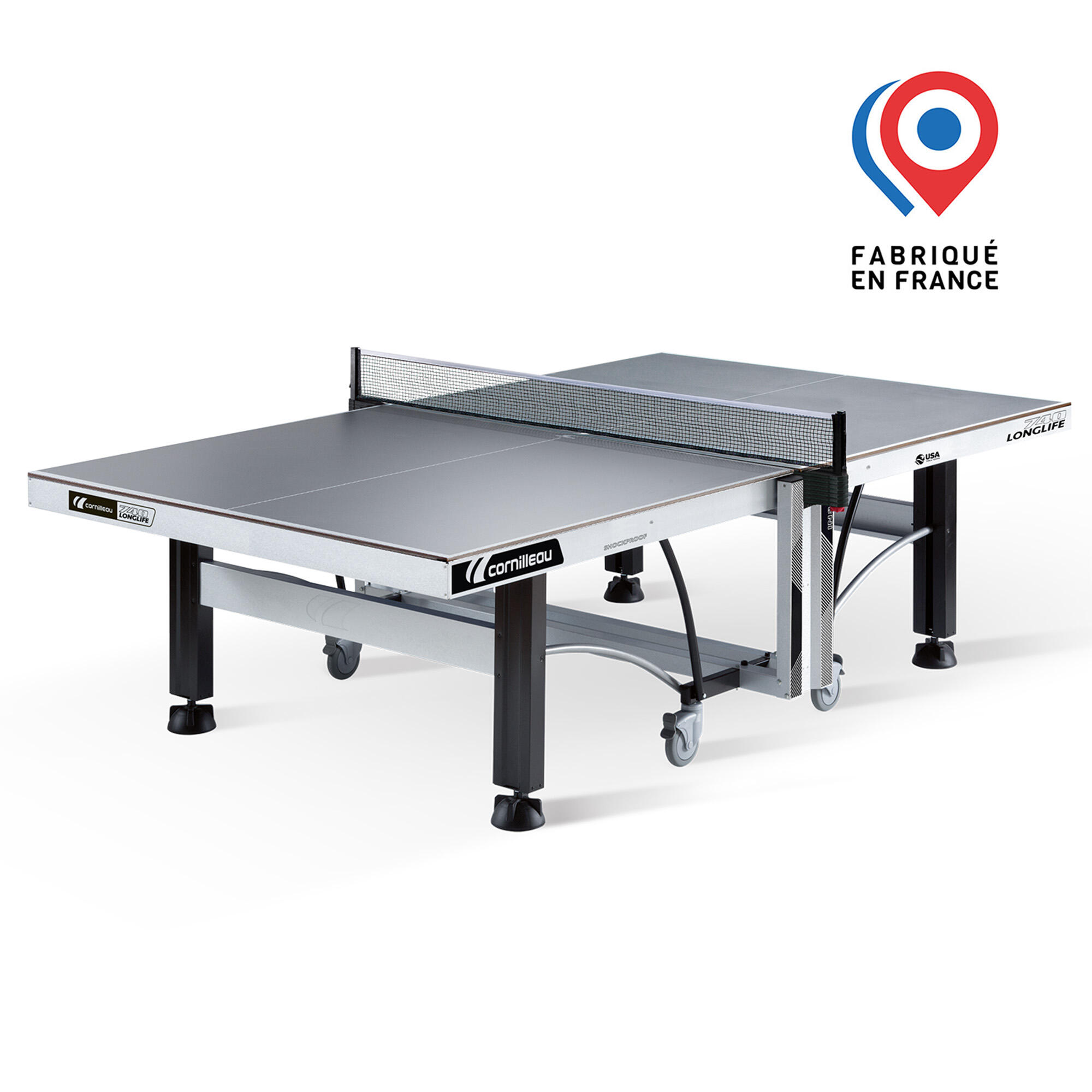 Cornilleau - Table De Ping-pong 740 Longlife - Table De Tennis De Table - Gris - Taille Unique - Decathlon