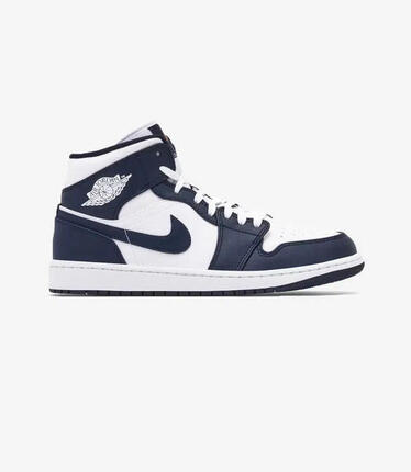 Air Jordan 1 Mid White Metallic Gold Obsidian