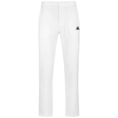 Pantaloni tuta da uomo in poliestere bianco da golf