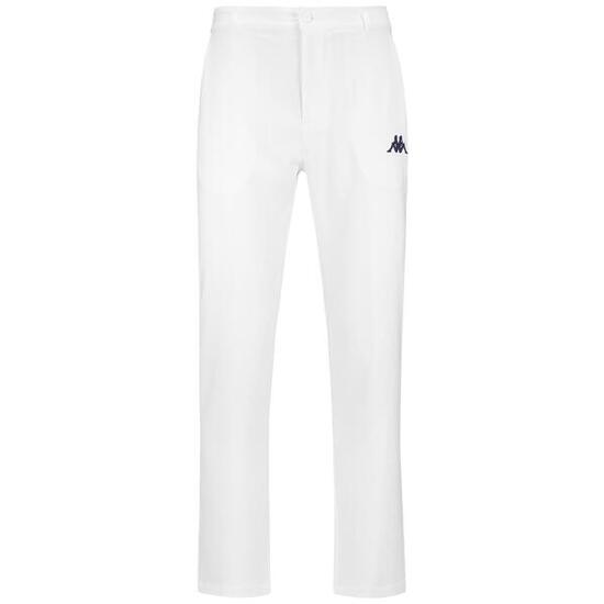 Pantaloni tuta da uomo in poliestere bianco da golf