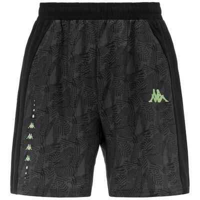 pantaloncini da uomo in poliestere nero da fitness