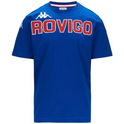 T shirt maglietta da uomo in cotone blu da rugby