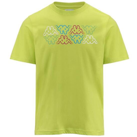 T shirt maglietta da uomo in cotone verde da palestra
