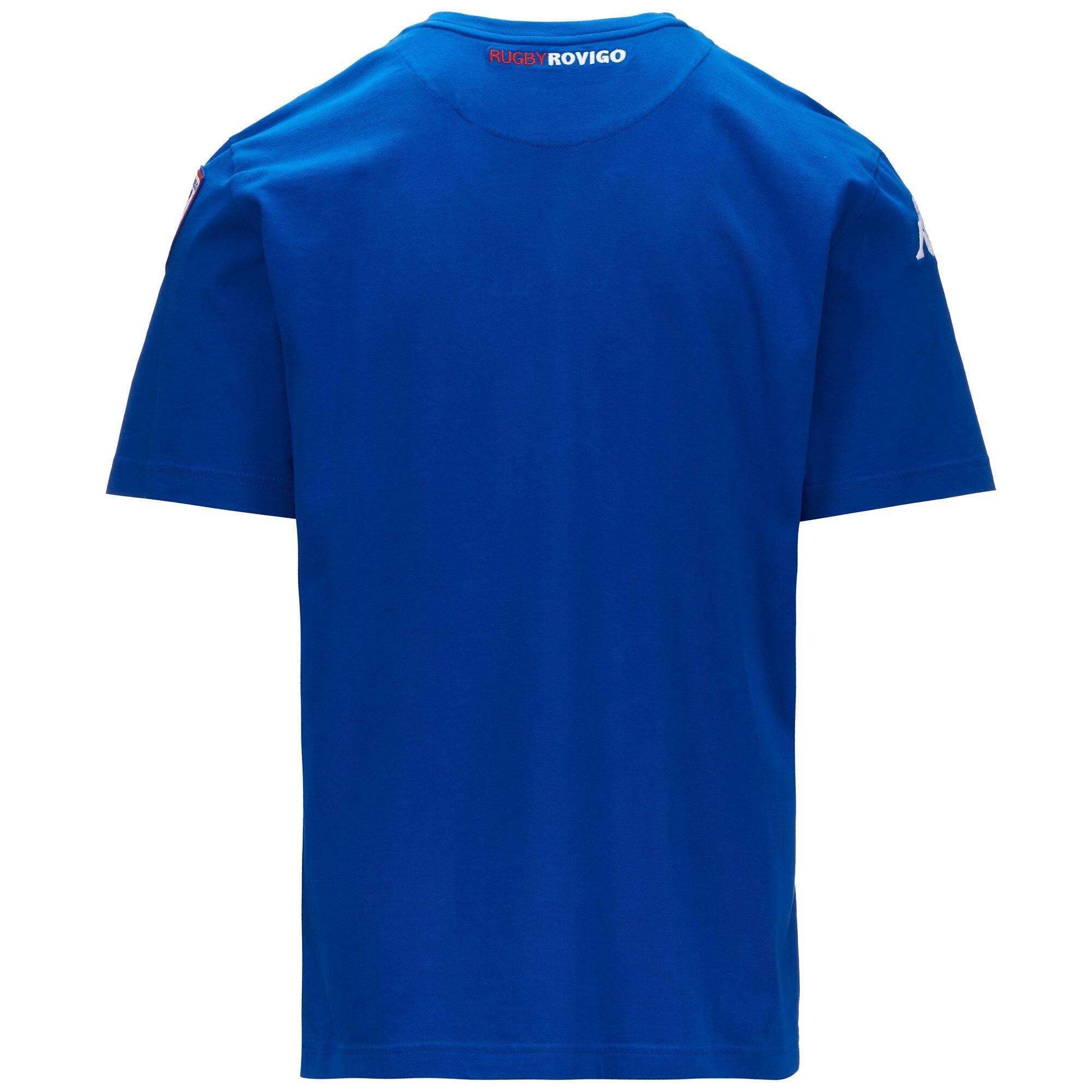 T-shirt da uomo in cotone blu da rugby 3/5