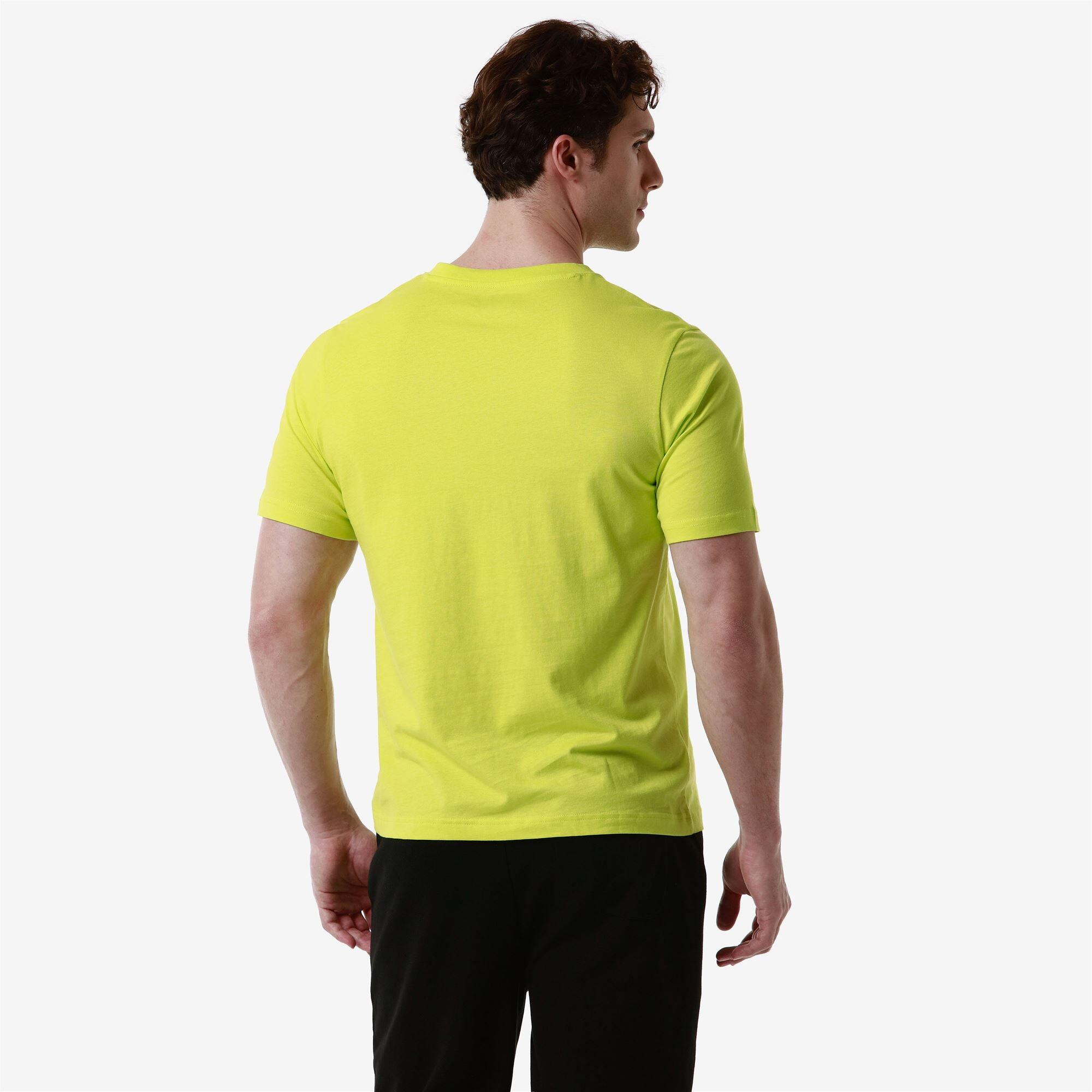 T shirt maglietta da uomo in cotone verde da palestra 6/7