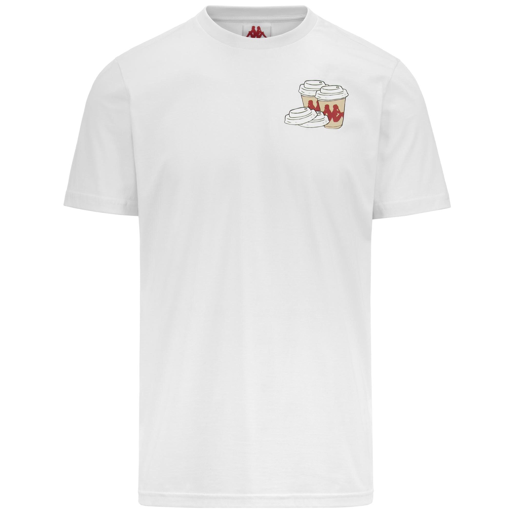 t-shirt da uomo in cotone bianco da fitness 1/4