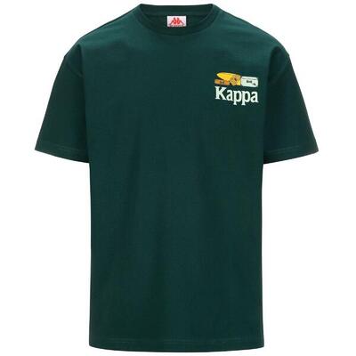 T shirt maglietta da uomo in cotone verde da streetwear sportivo