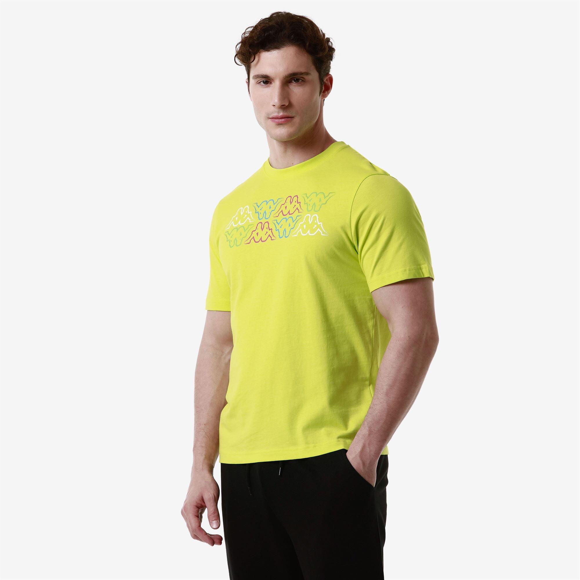 T shirt maglietta da uomo in cotone verde da palestra 5/7