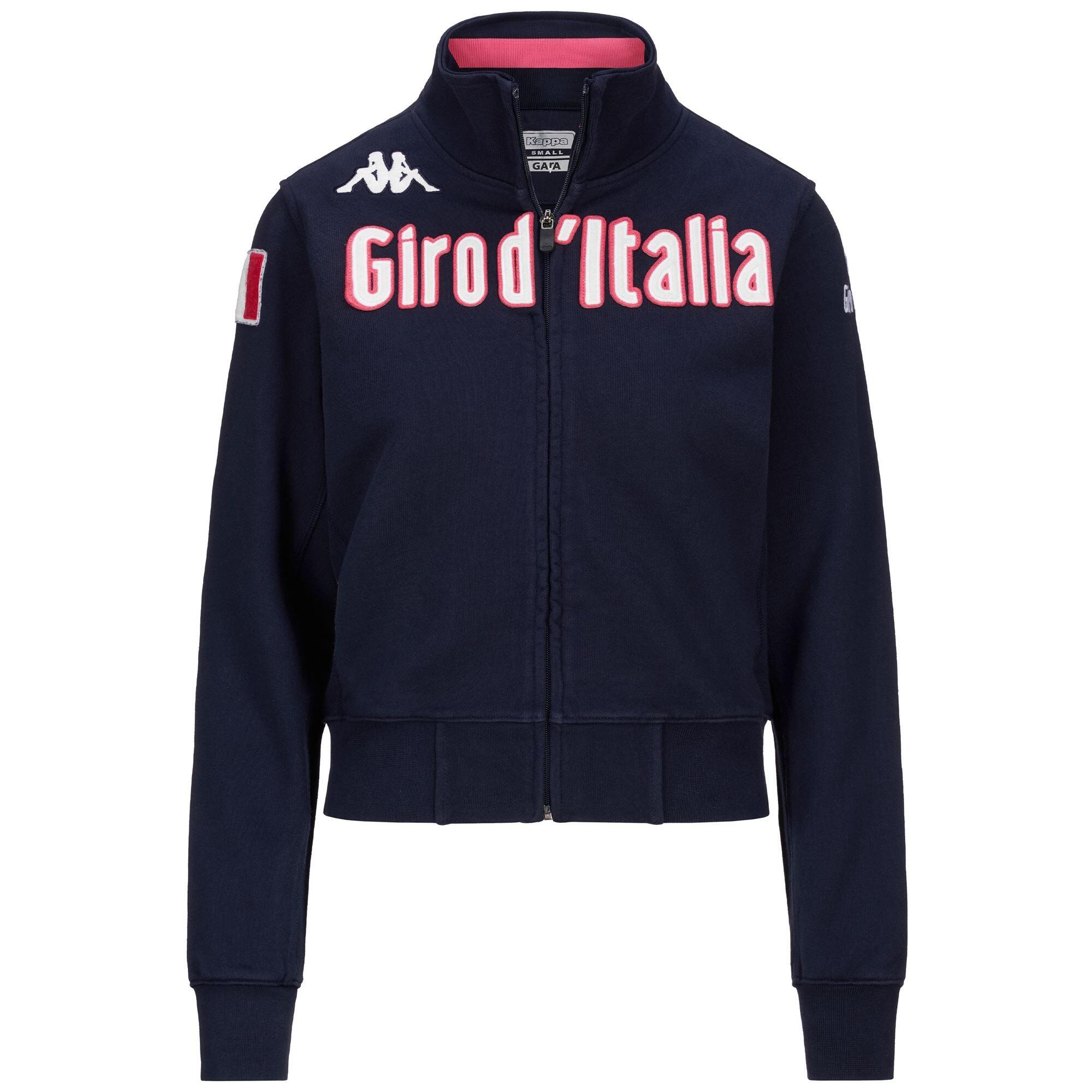 Felpa con zip da donna in cotone blu da ciclismo KAPPA Decathlon