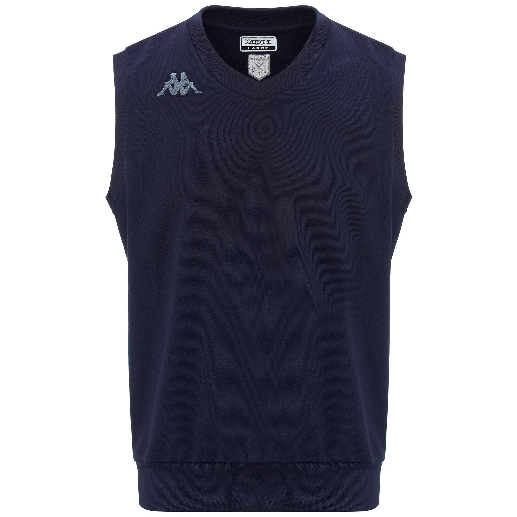 maglione da bambino in poliestere blu da allenamento 1/4