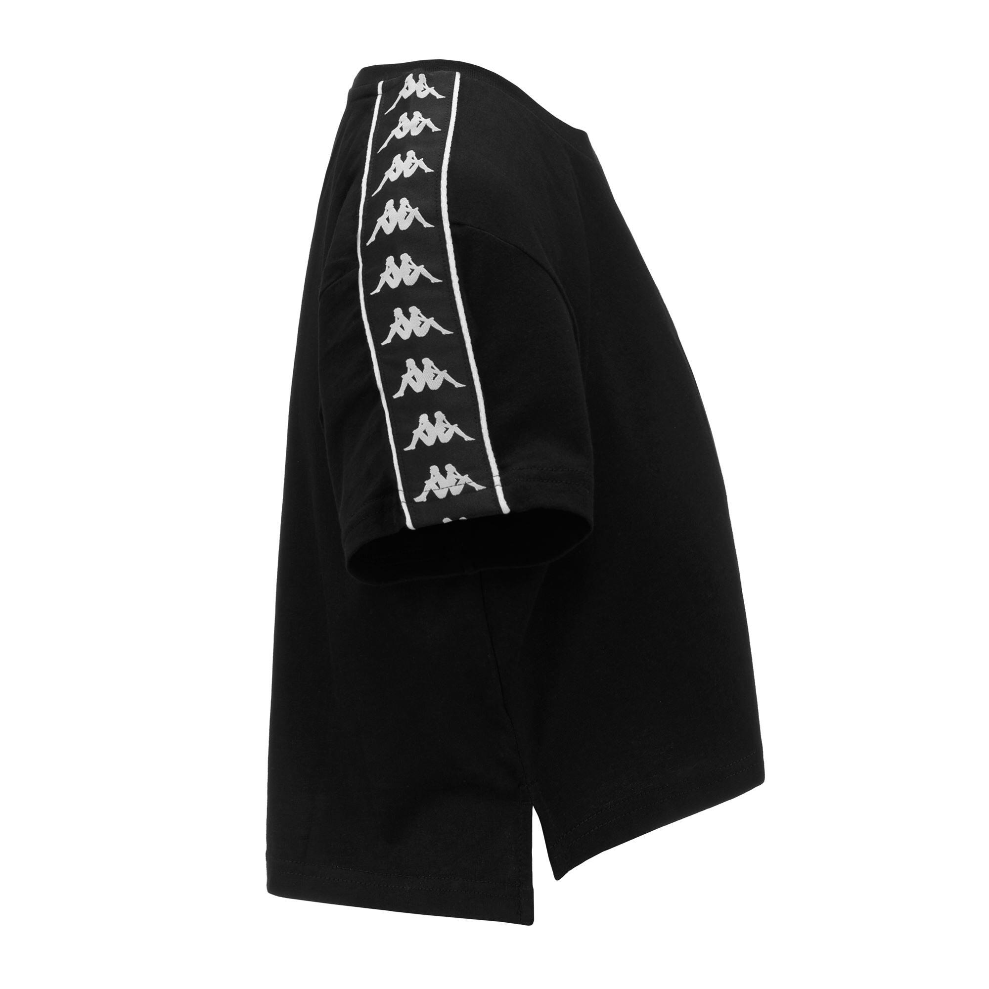 T shirt maglietta da donna in cotone nero da streetwear sportivo