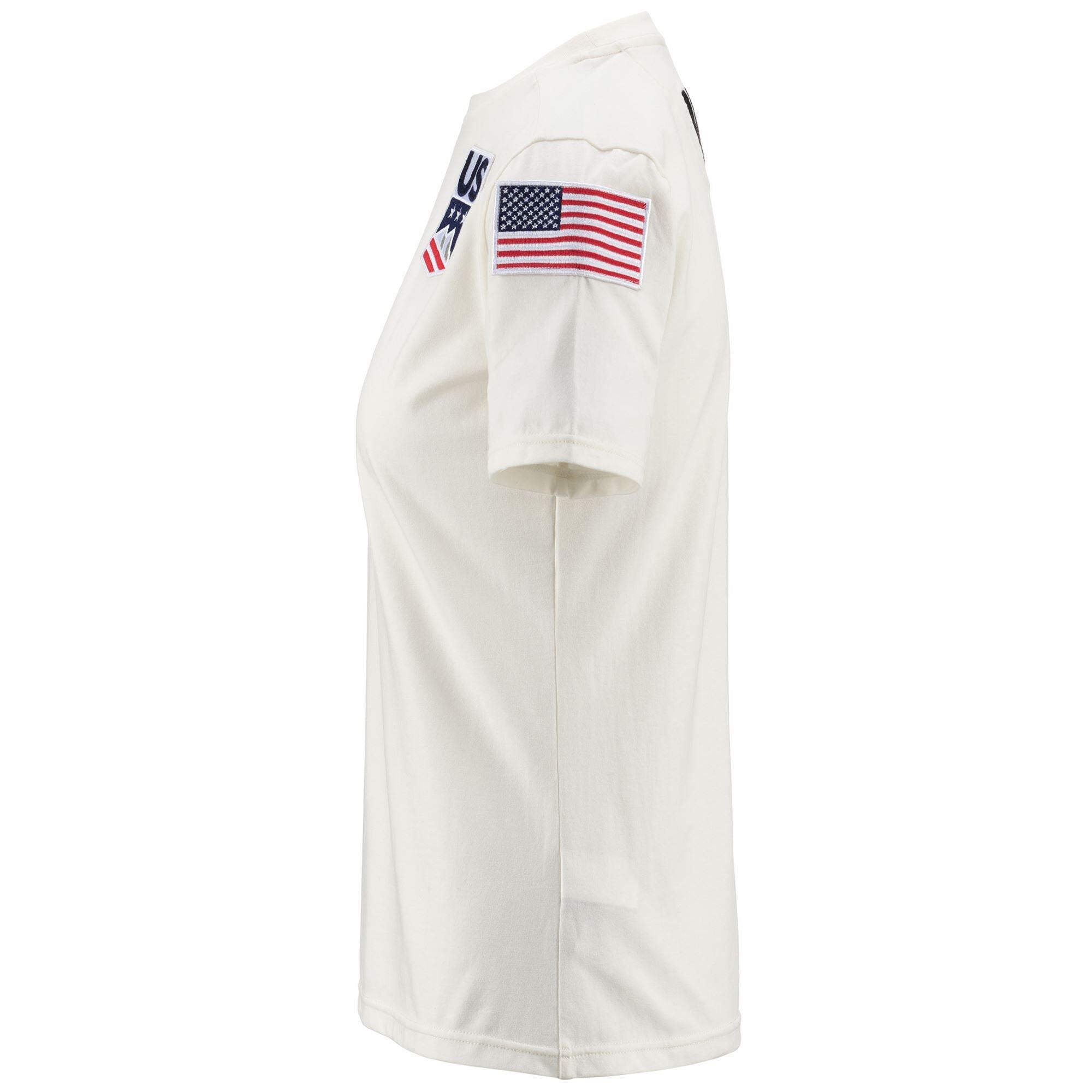 T-shirt da donna in cotone bianco da sci 2/5