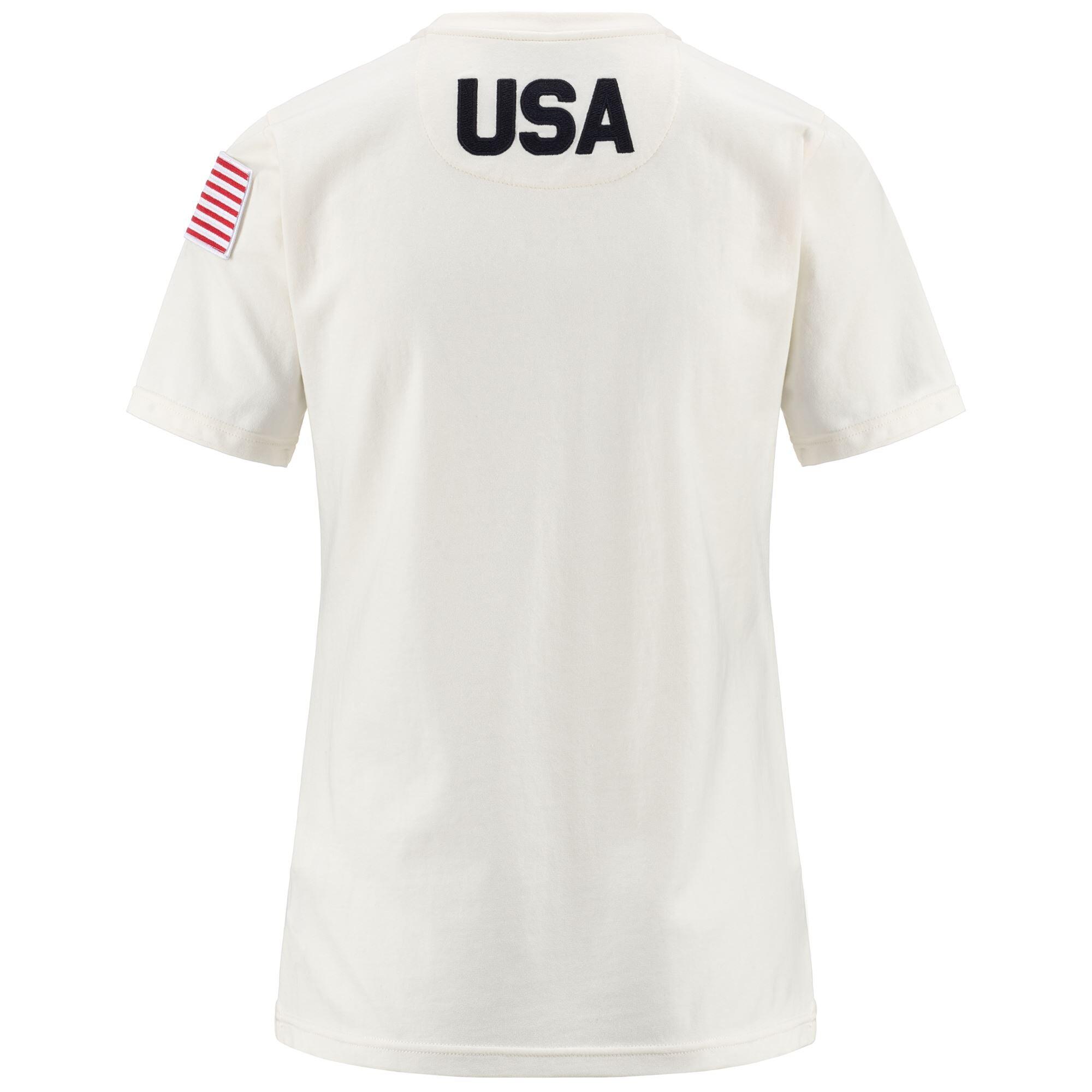 T-shirt da donna in cotone bianco da sci 3/5