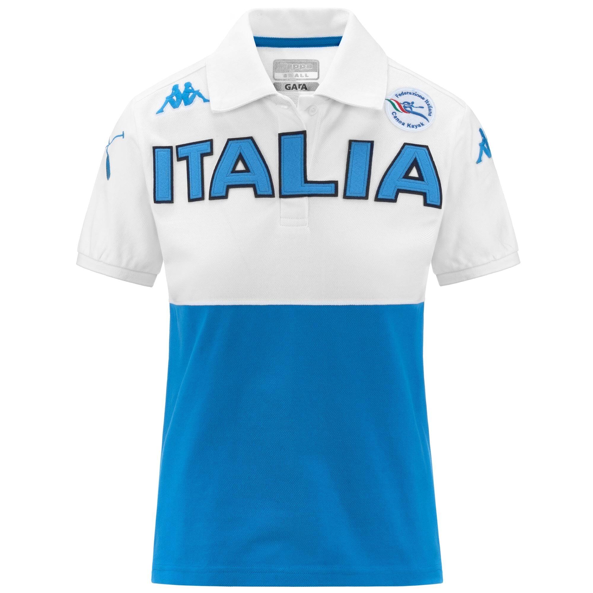 Polo da donna in cotone grigio da canottaggio 2/6