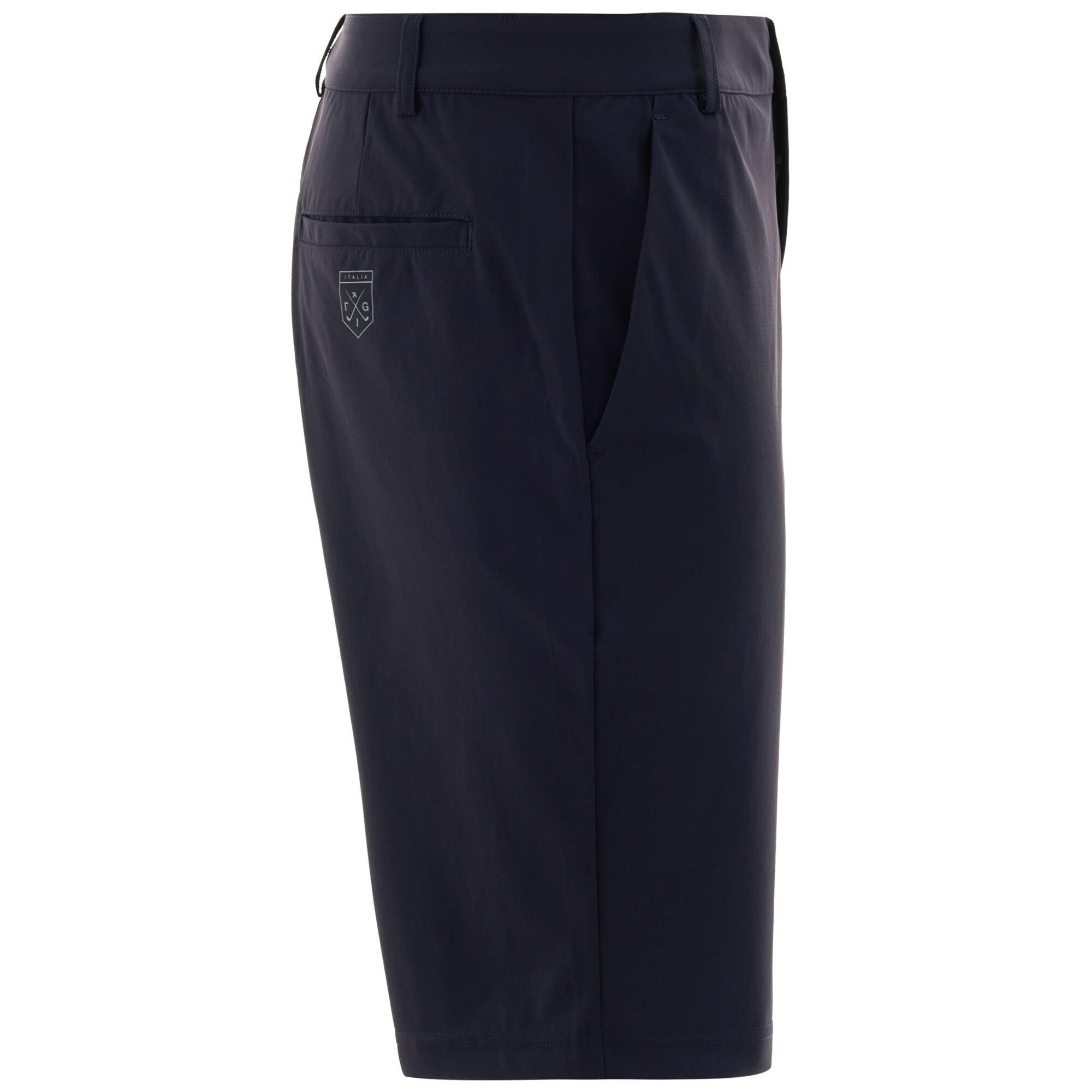Pantaloncini sportivi da bambino in nylon blu da golf 2/5