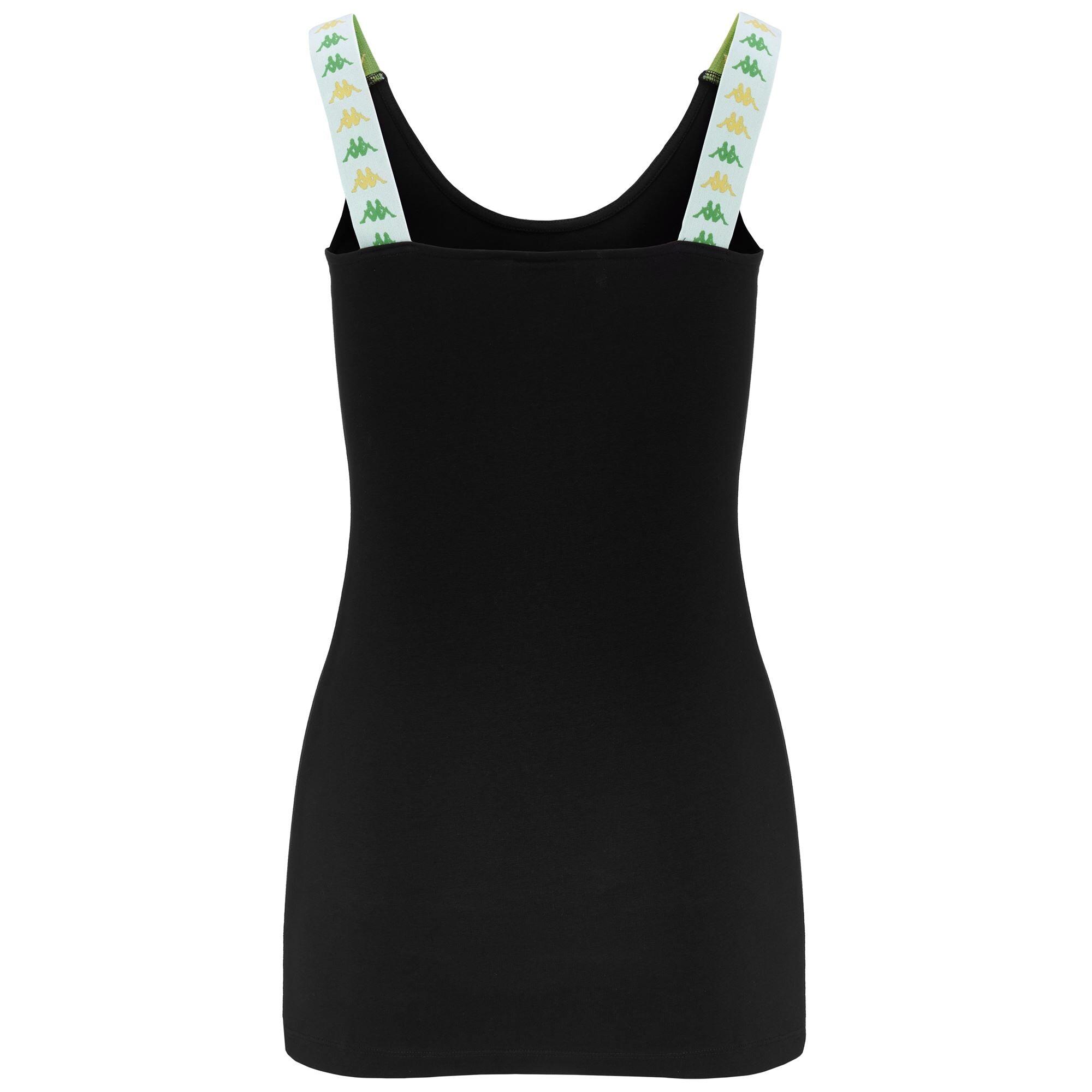 Vestito da bambina in cotone nero da streetwear sportivo 3/5