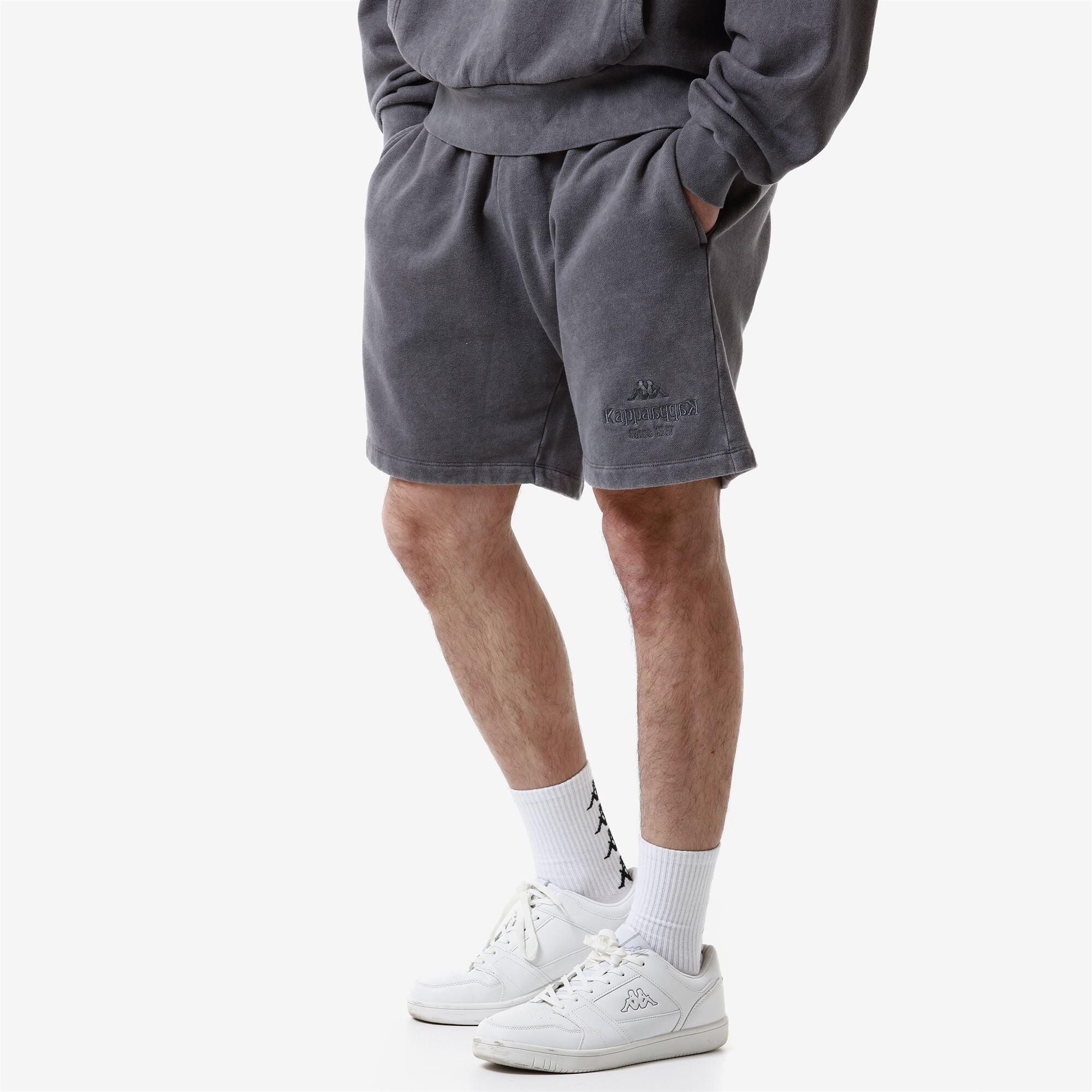 Pantaloncini sportivi da uomo in cotone grigio da streetwear sportivo 6/7