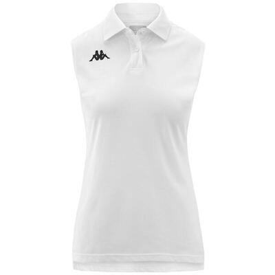 Polo da donna in cotone bianco da golf