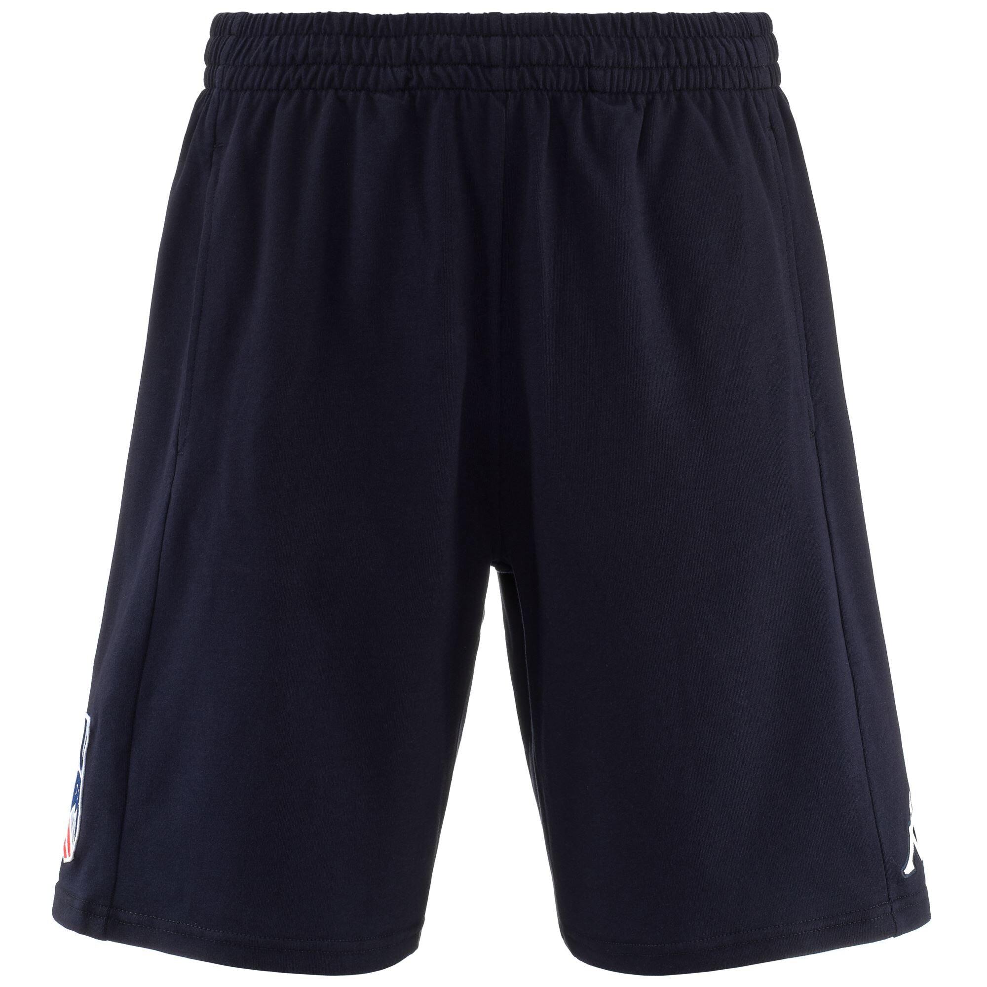 pantaloncini da uomo in cotone blu da fitness 1/5