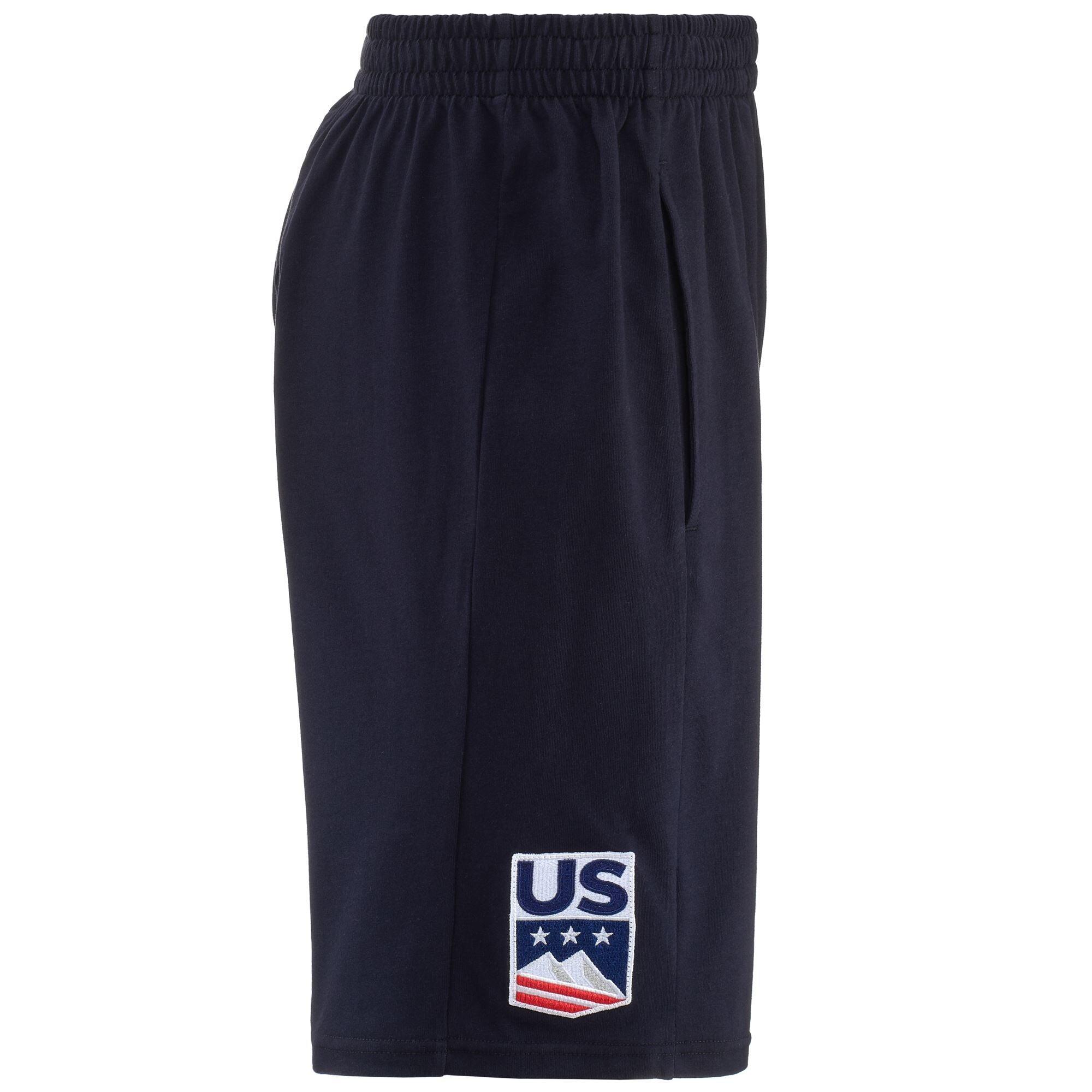 pantaloncini da uomo in cotone blu da fitness 2/5