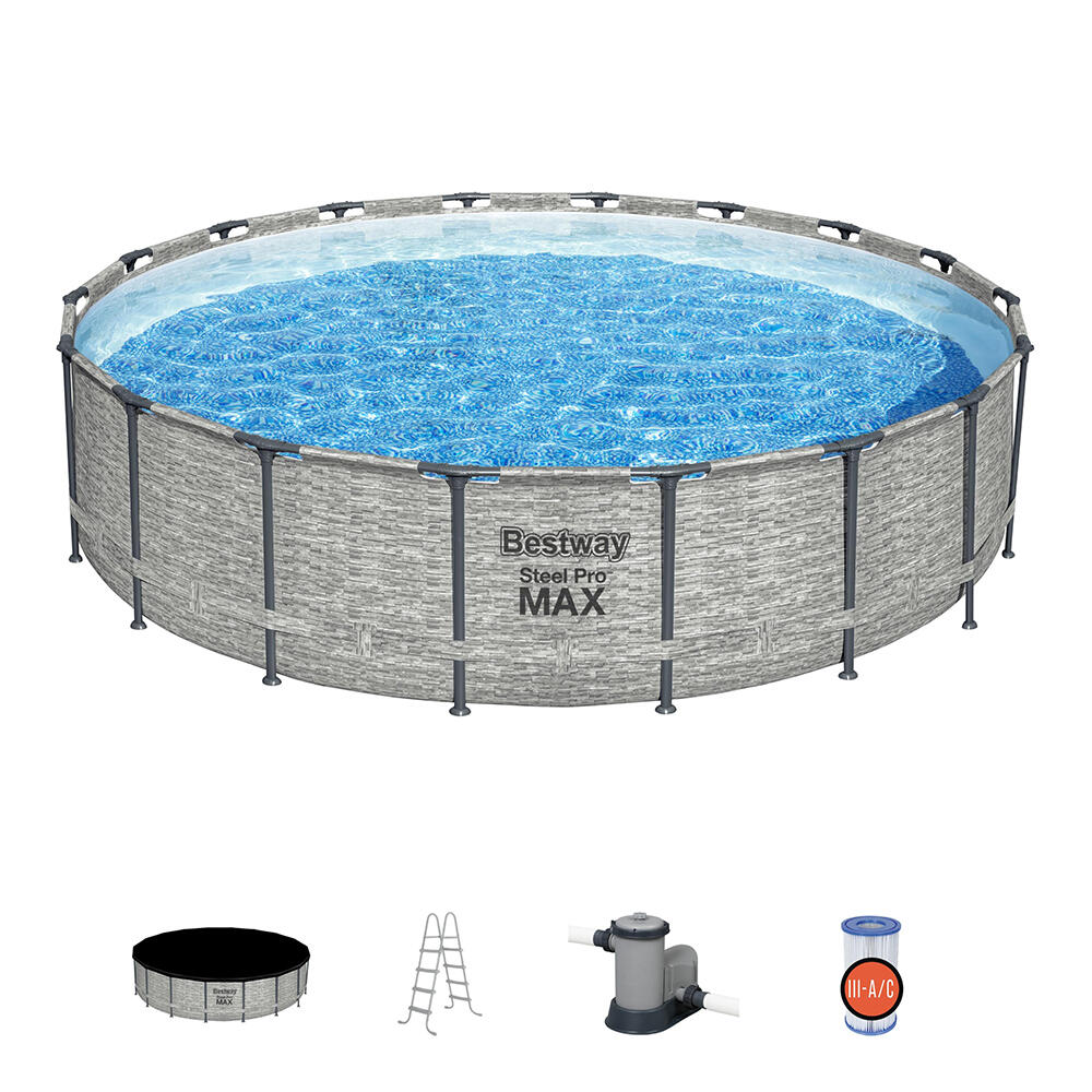 Bestway Steel Pro MAX Above Ground Pool  Set Round 5.49 m x 1.22 m 4/7
