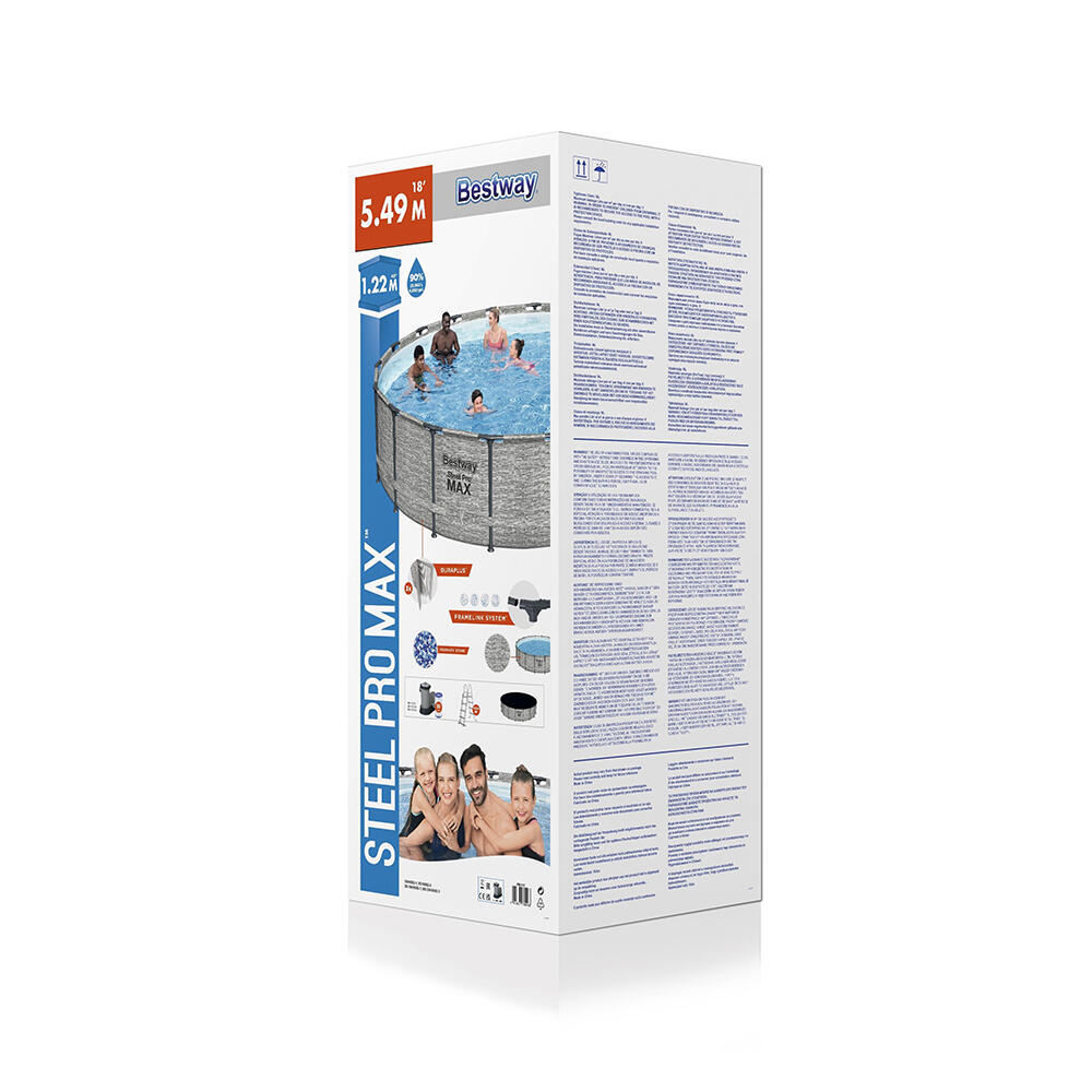 Bestway Steel Pro MAX Above Ground Pool  Set Round 5.49 m x 1.22 m 5/7