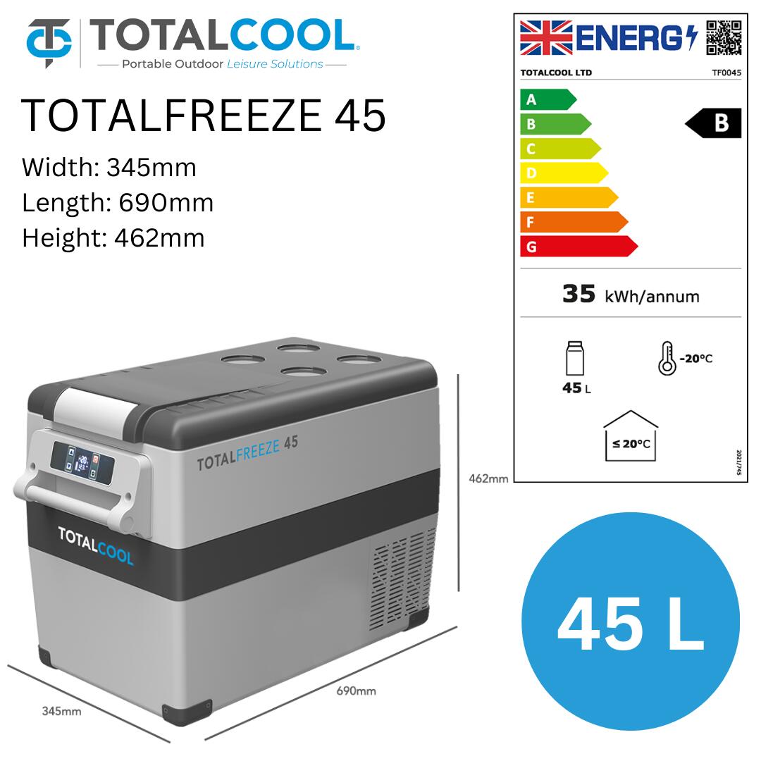 Totalfreeze Portable Fridge Freezer - Fishing Compressor Cool Box 45L 2/7