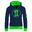 Pull à capuche enfant Sortland bleu marine/vert