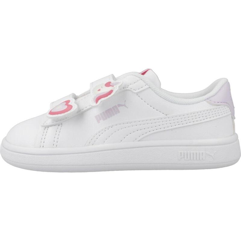 Zapatillas niña Puma Smash 3.0 Badges V In Blanco